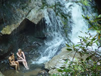 Big Bradley Falls and two young ladies