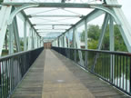 Steel bridge over canal