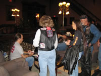 Bikers line up for patches and ...