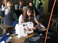 Cathy Dillon sewing patches