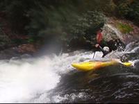 FastFred boofing Wanda's Hole on the Upper Green